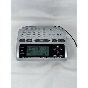 Midland WR300 Weather Alert AM/FM Radio Alarm Clock (Version 5 ) Tested Working